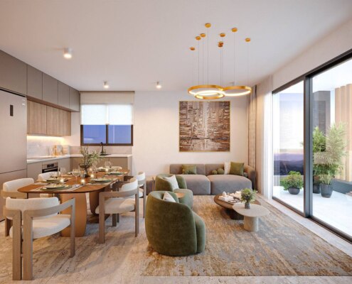 Квартиры в новом жилом комплексе на холмах Пафоса