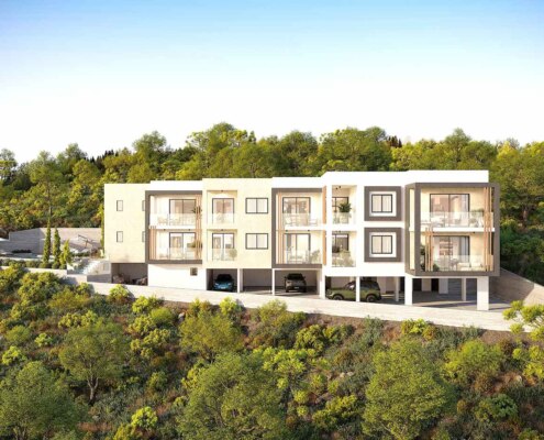 Квартиры в новом жилом комплексе на холмах Пафоса