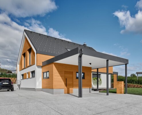 Brand-new modern house with terrace, sauna and mountain views