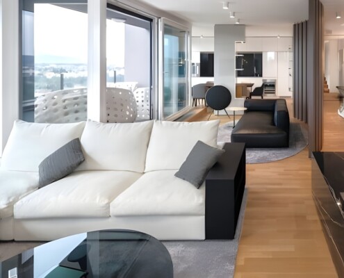 Penthouse v Ljubljana (Bežigrad) – dvoetažni apartma
