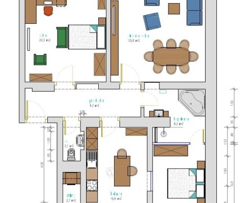 Three-Room Apartment in the Centre of Ljubljana